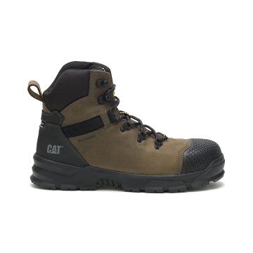 Caterpillar Accomplice X Waterproof Steel toe μποτακια ασφαλειασ ανδρικα Ελιά | CAT090-GR