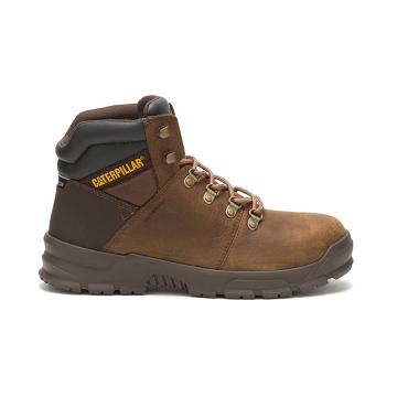 Caterpillar Charge Waterproof Alloy toe μποτακια ασφαλειασ ανδρικα καφε | CAT088-GR
