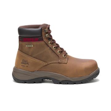 Caterpillar Dryverse 6" Waterproof Steel toe μποτακια αδιαβροχα γυναικεια καφε | CAT451-GR