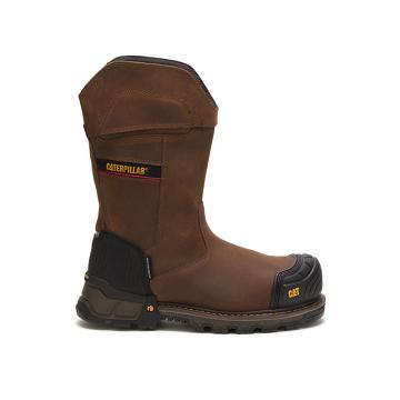 Caterpillar Excavator XL Waterproof Composite toe μποτεσ εργασιασ ανδρικα καφε | CAT109-GR
