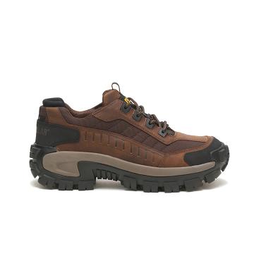 Caterpillar Invader Steel toe παπουτσια για περπατημα ανδρικα καφε | CAT377-GR