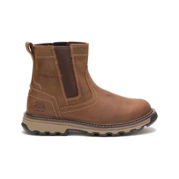 Caterpillar Pelton Steel toe μποτακια ασφαλειασ ανδρικα καφε | CAT031-GR